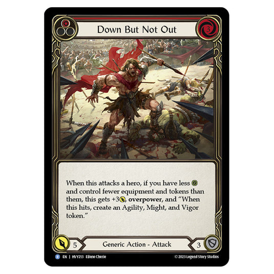 Flesh & Blood - Heavy Hitters - Down But Not Out (Red) (Rainbow Foil) - HVY213-RF