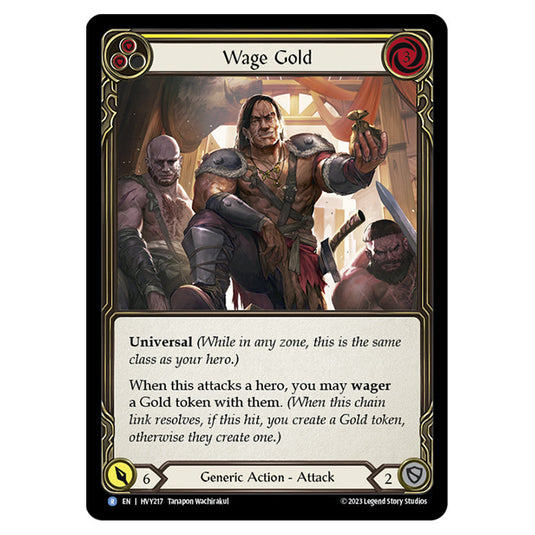 Flesh & Blood - Heavy Hitters - Wage Gold (Yellow) (Rainbow Foil) - HVY217-RF