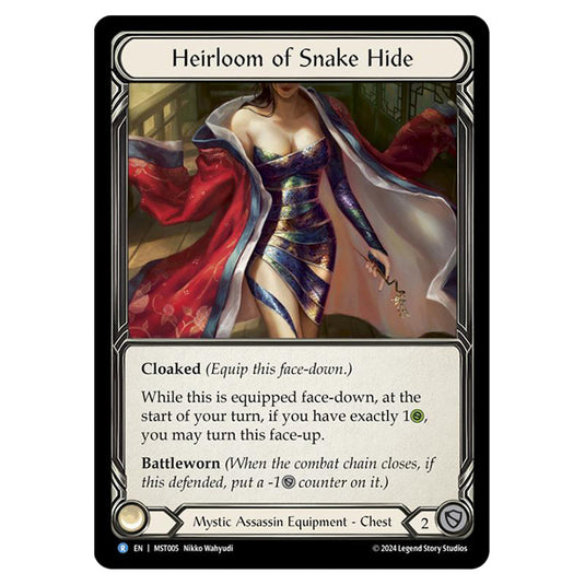 Heirloom of Snake Hide card from the Flesh & Blood set Part the Mistveil MST005