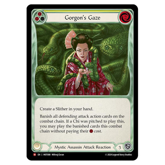 Gorgon's Gaze card from the Flesh & Blood set Part the Mistveil MST008