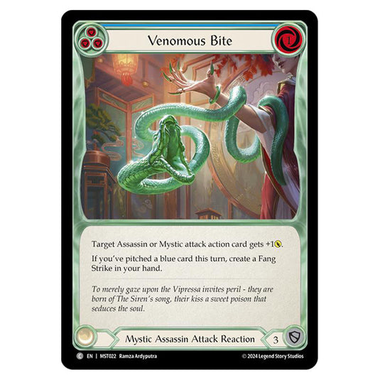 Venomous Bite card from the Flesh & Blood set Part the Mistveil MST022