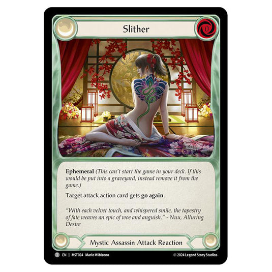 Slither card from the Flesh & Blood set Part the Mistveil MST024