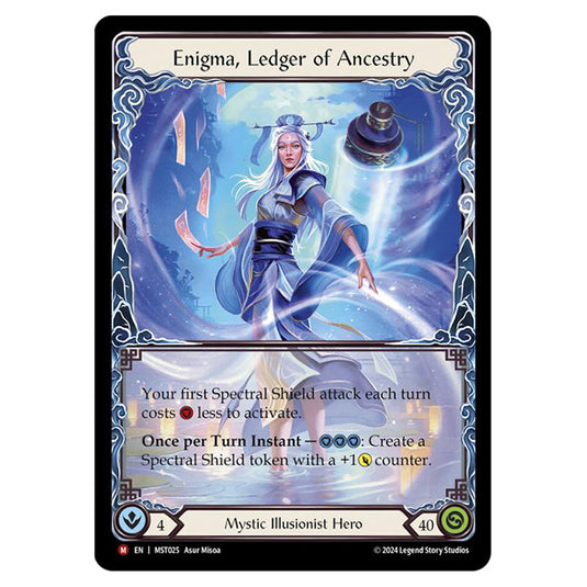 Enigma, Ledger of Ancestry card from the Flesh & Blood set Part the Mistveil MST025