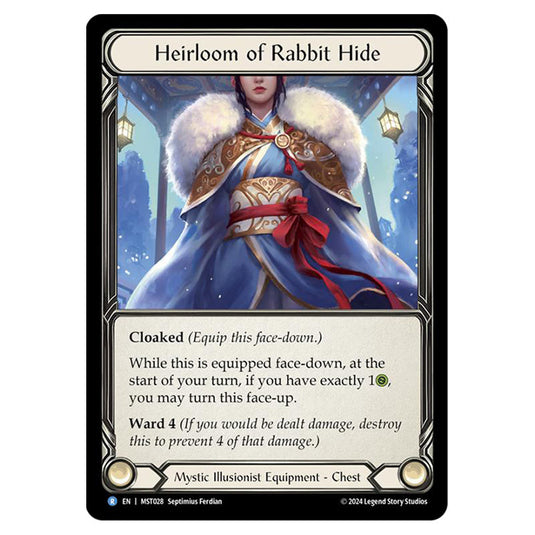 Heirloom of Rabbit Hide card from the Flesh & Blood set Part the Mistveil MST028