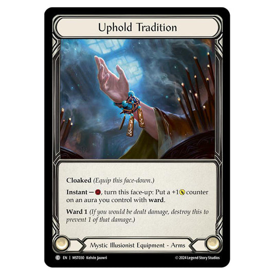 Uphold Tradition card from the Flesh & Blood set Part the Mistveil MST030