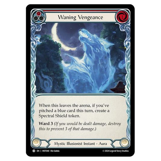 Waning Vengeance card from the Flesh & Blood set Part the Mistveil MST040