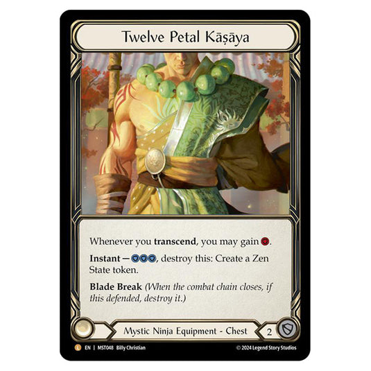 Twelve Petal Kāṣāya card from the Flesh & Blood set Part the Mistveil MST048-CF