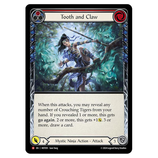 Tooth and Claw card from the Flesh & Blood set Part the Mistveil MST051-RF