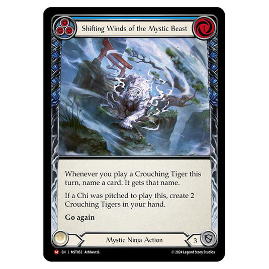 Shifting Winds of the Mystic Beast card from the Flesh & Blood set Part the Mistveil MST052