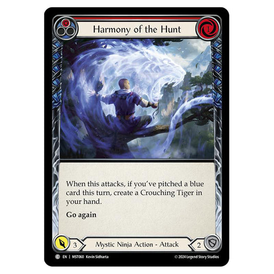 Harmony of the Hunt card from the Flesh & Blood set Part the Mistveil MST060-RF