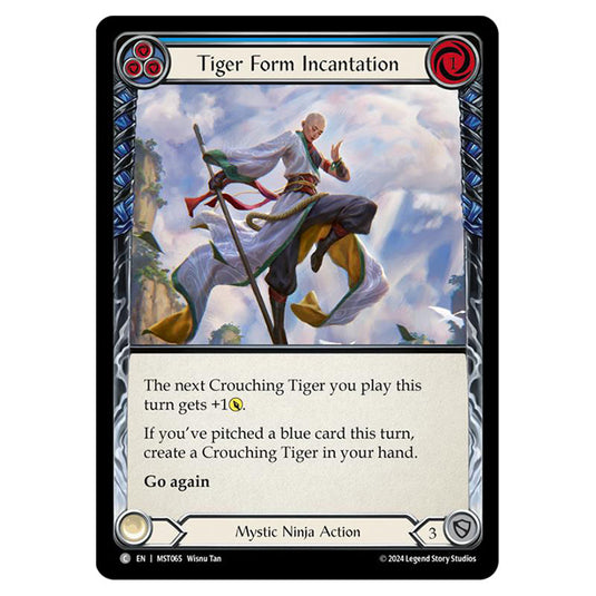 Tiger Form Incantation card from the Flesh & Blood set Part the Mistveil MST065