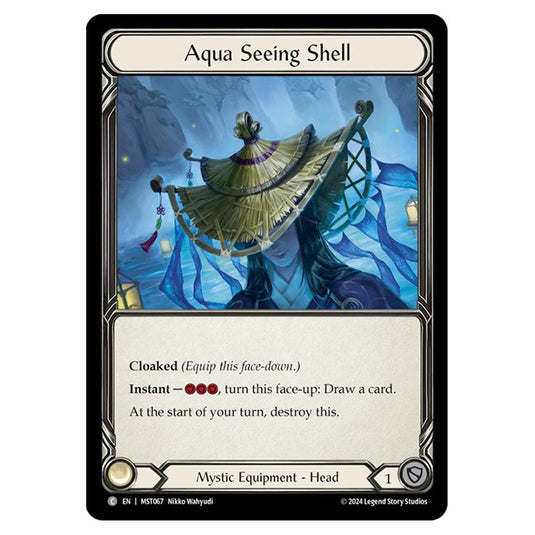 Aqua Seeing Shell card from the Flesh & Blood set Part the Mistveil MST067-CF