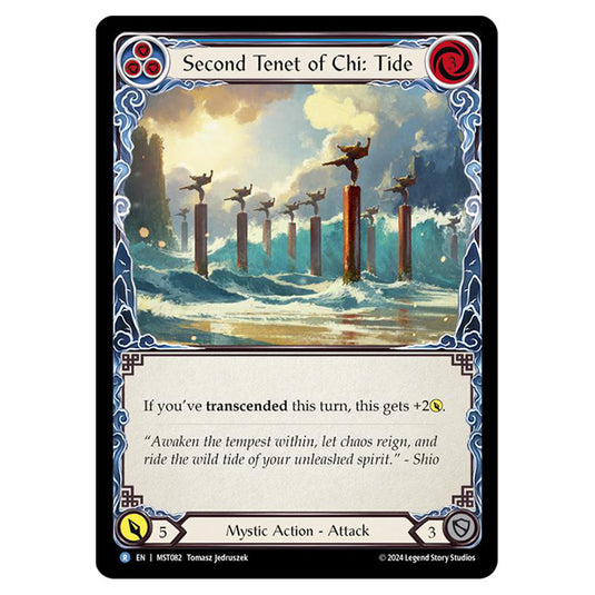 Second Tenet of Chi: Tide card from the Flesh & Blood set Part the Mistveil MST082-RF