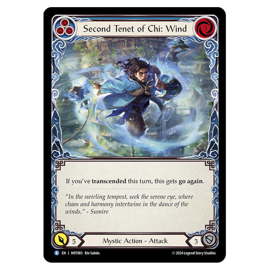 Second Tenet of Chi: Wind card from the Flesh & Blood set Part the Mistveil MST083