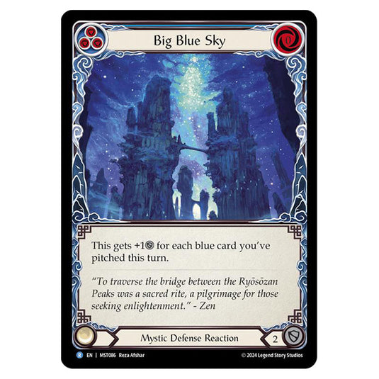 Big Blue Sky card from the Flesh & Blood set Part the Mistveil MST086