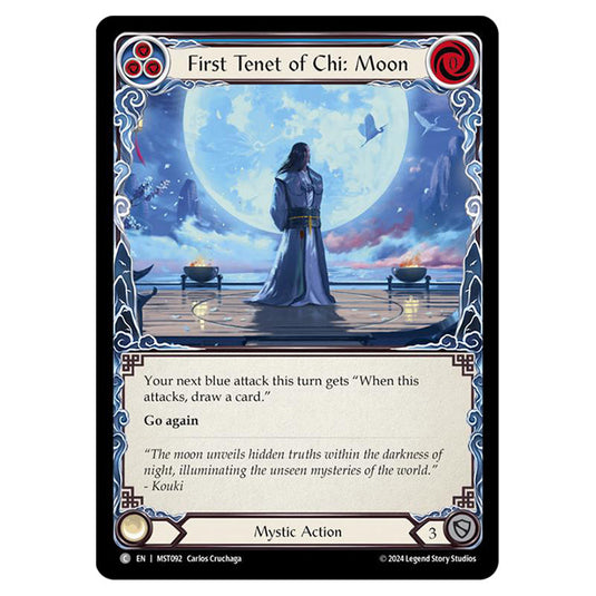 First Tenet of Chi: Moon card from the Flesh & Blood set Part the Mistveil MST092