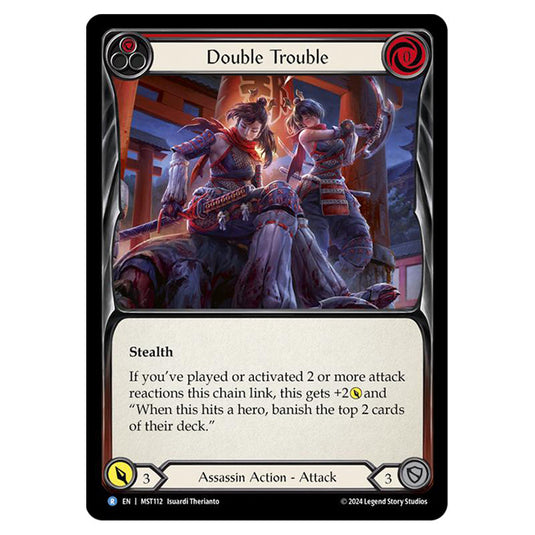 Double Trouble card from the Flesh & Blood set Part the Mistveil MST112-RF