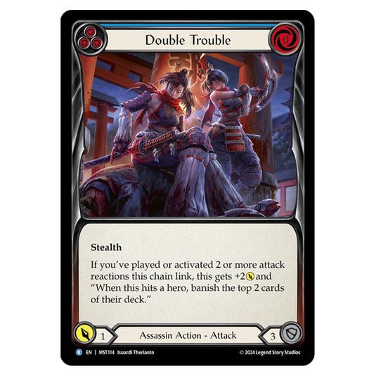 Double Trouble card from the Flesh & Blood set Part the Mistveil MST114-RF