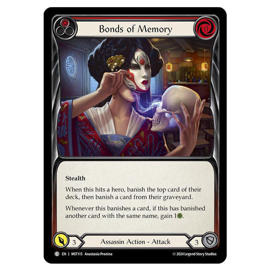 Bonds of Memory card from the Flesh & Blood set Part the Mistveil MST115-RF