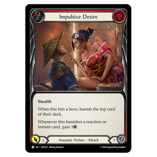 Impulsive Desire card from the Flesh & Blood set Part the Mistveil MST121-RF