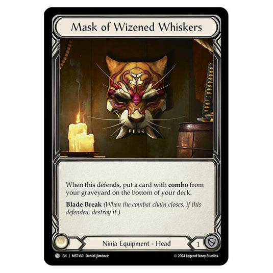 Mask of Wizened Whiskers card from the Flesh & Blood set Part the Mistveil MST160