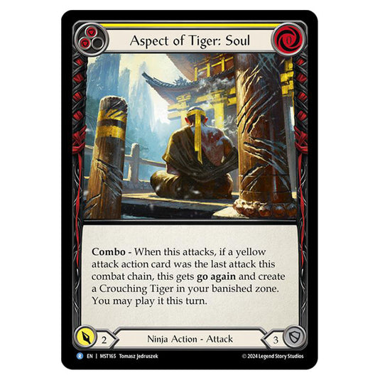 Aspect of Tiger: Soul card from the Flesh & Blood set Part the Mistveil MST165-RF