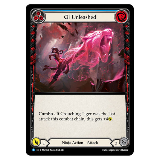 Qi Unleashed card from the Flesh & Blood set Part the Mistveil MST169