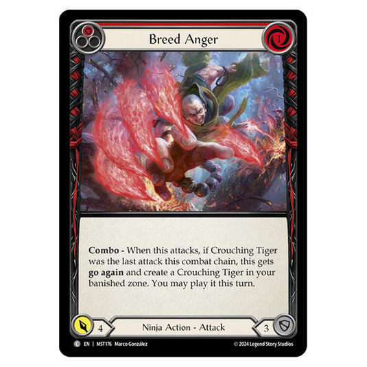 Breed Anger card from the Flesh & Blood set Part the Mistveil MST176-RF