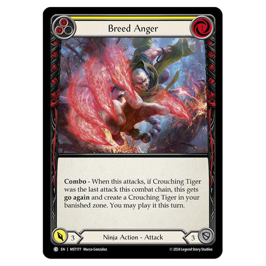 Breed Anger card from the Flesh & Blood set Part the Mistveil MST177