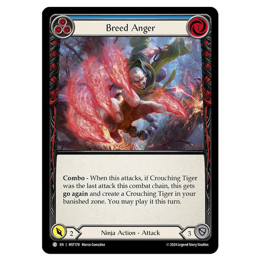 Breed Anger card from the Flesh & Blood set Part the Mistveil MST178