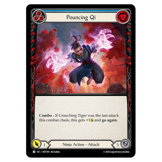 Pouncing Qi card from the Flesh & Blood set Part the Mistveil MST184