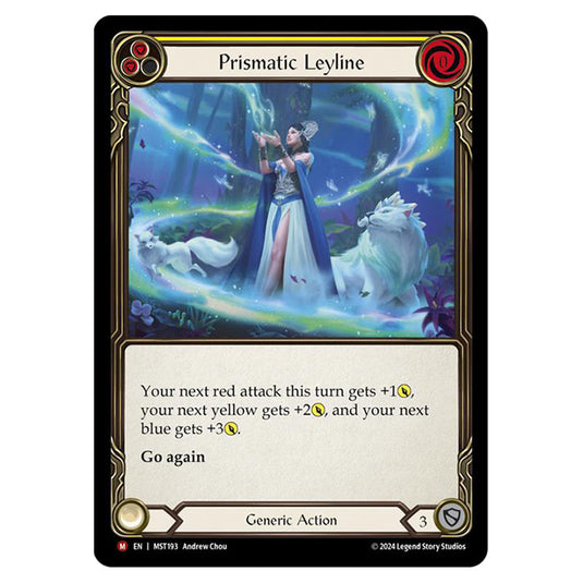 Prismatic Leyline card from the Flesh & Blood set Part the Mistveil MST193