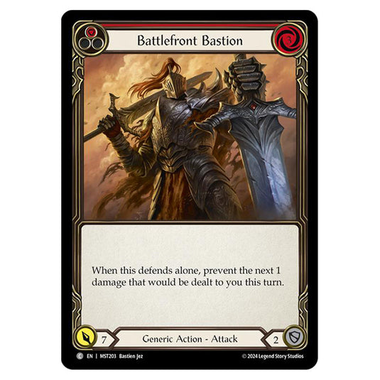 Battlefront Bastion card from the Flesh & Blood set Part the Mistveil MST203