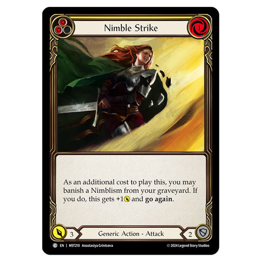 Nimble Strike card from the Flesh & Blood set Part the Mistveil MST210