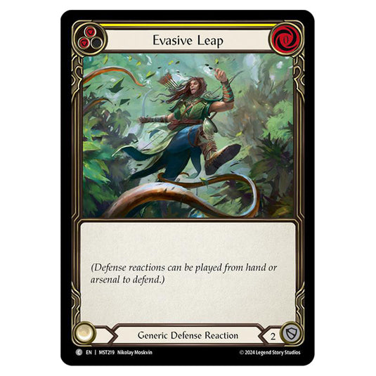 Evasive Leap card from the Flesh & Blood set Part the Mistveil MST219