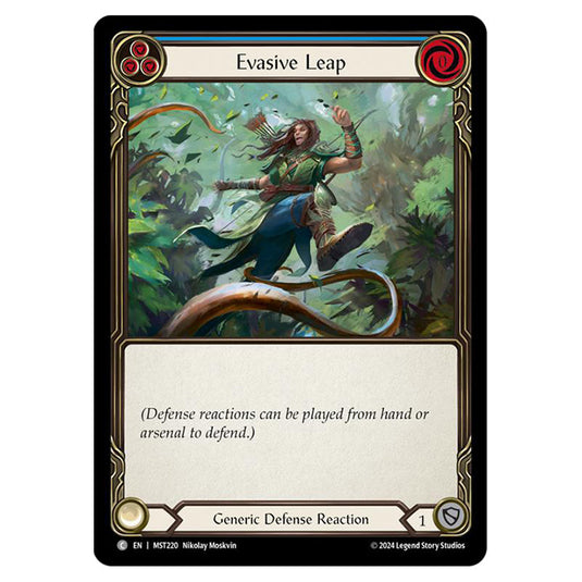 Evasive Leap card from the Flesh & Blood set Part the Mistveil MST220