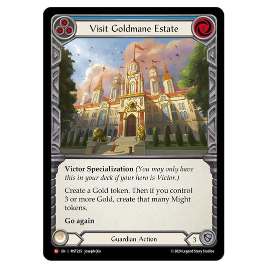 Visit Goldmane Estate card from the Flesh & Blood set Part the Mistveil MST225