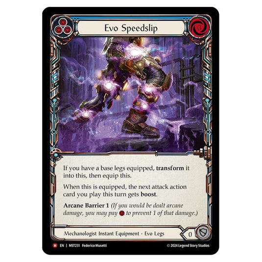 Evo Speedslip card from the Flesh & Blood set Part the Mistveil MST231