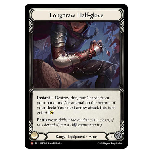 Longdraw Half-Glove card from the Flesh & Blood set Part the Mistveil MST232