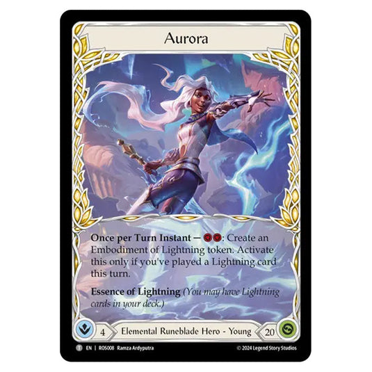 Aurora  (Alternate Art) ROS008-CF card from the Flesh & Blood set Rosetta