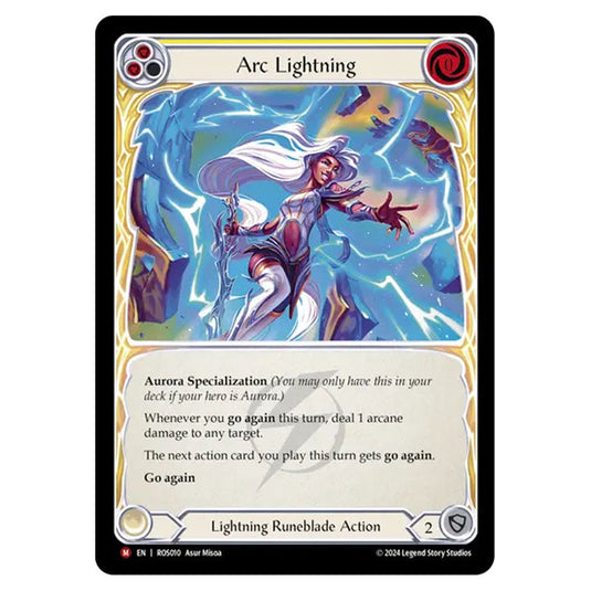 Arc Lightning ROS010 card from the Flesh & Blood set Rosetta