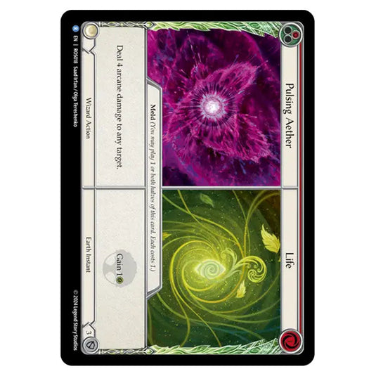 Pulsing Aether // Life ROS018 card from the Flesh & Blood set Rosetta