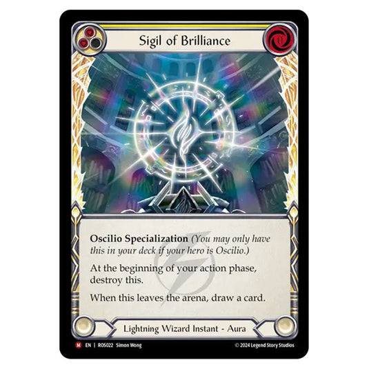 Sigil of Brilliance ROS022 card from the Flesh & Blood set Rosetta