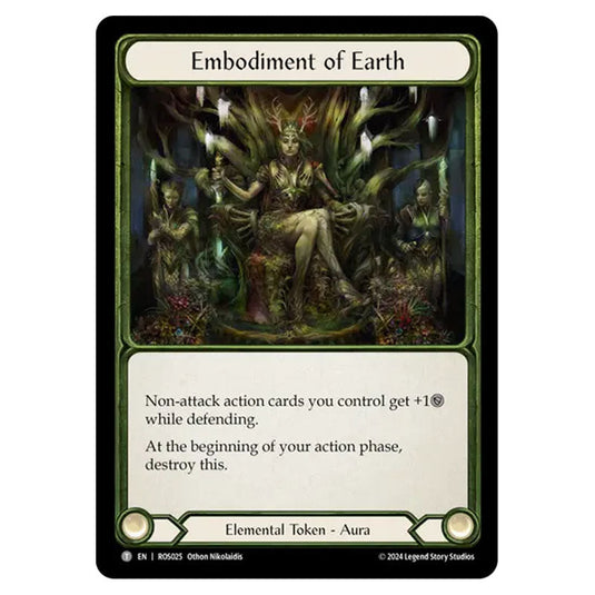 Embodiment of Earth ROS025 card from the Flesh & Blood set Rosetta