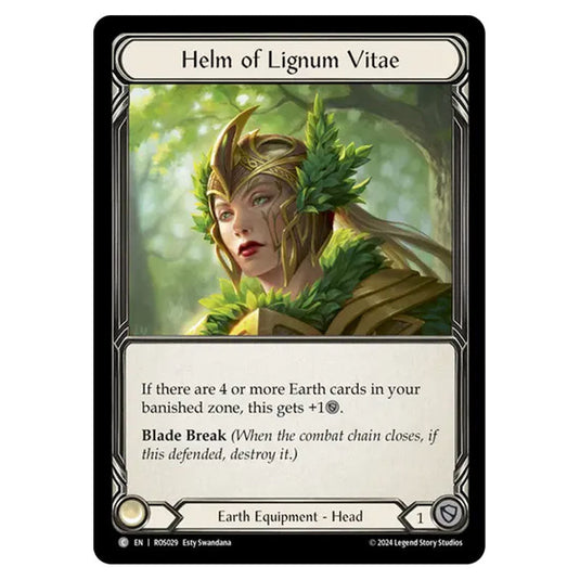 Helm of Lignum Vitae ROS029-CF card from the Flesh & Blood set Rosetta