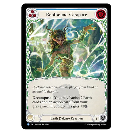 Rootbound Carapace (Blue) ROS044 card from the Flesh & Blood set Rosetta