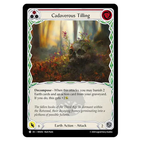 Cadaverous Tilling (Red) ROS052 card from the Flesh & Blood set Rosetta