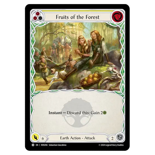 Fruits of the Forest (Yellow) ROS056 card from the Flesh & Blood set Rosetta