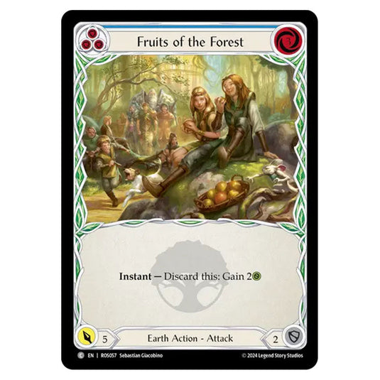 Fruits of the Forest (Blue) ROS057 card from the Flesh & Blood set Rosetta