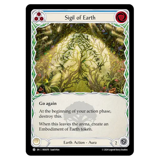 Sigil of Earth  ROS070-CF card from the Flesh & Blood set Rosetta